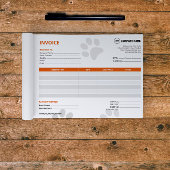 Aangepast Notitieblok voor huisdierenoppas