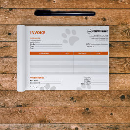 Aangepast Notitieblok voor huisdierenoppas