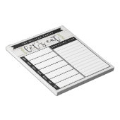 Aangepast Notitieblok voor maaltijdplanner en lijs (Schuin)