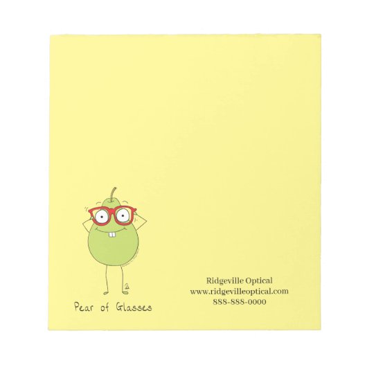 Aangepast notitieblok voor Oogdoctoren Office (Voorkant)