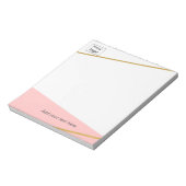 Aangepast Notitieblok voor roze en chic Gold line (Linkerzijde)