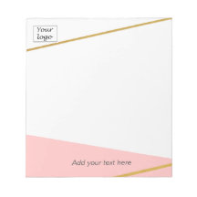 Aangepast Notitieblok voor roze en chic Gold line