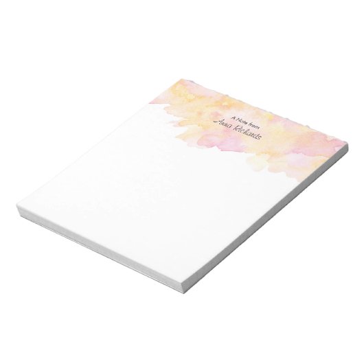 Aangepast Notitieblok voor roze en perzikzijde (Linkerzijde)