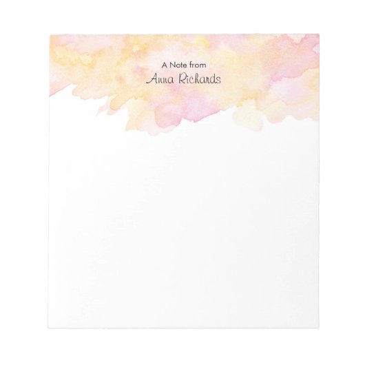 Aangepast Notitieblok voor roze en perzikzijde (Voorkant)