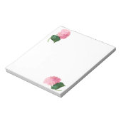 Aangepast Notitieblok voor roze hydrangea (Linkerzijde)