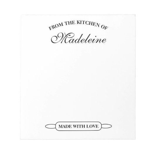 Aangepast notitieblok voor thuis bakkerij Uit de k (Voorkant)