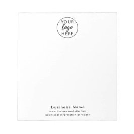 Aangepast Notitieblok voor zakelijk Logo