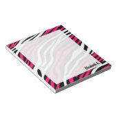 Aangepast Notitieblok voor Zebra Print Fuchsia Mix (Schuin)