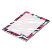 Aangepast Notitieblok voor Zebra Print Fuchsia Mix (Linkerzijde)