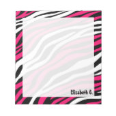 Aangepast Notitieblok voor Zebra Print Fuchsia Mix (Voorkant)
