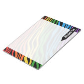 Aangepast Notitieblok voor Zebra Print Rainbow Mix (Schuin)