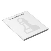 Aangepast notitieblok voor zwart-witschaakstuk (Schuin)