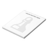 Aangepast notitieblok voor zwart-witschaakstuk (Linkerzijde)