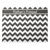 Aangepast Notitieblok, zwart-wit Chevrons Notitieblok (Voorkant)