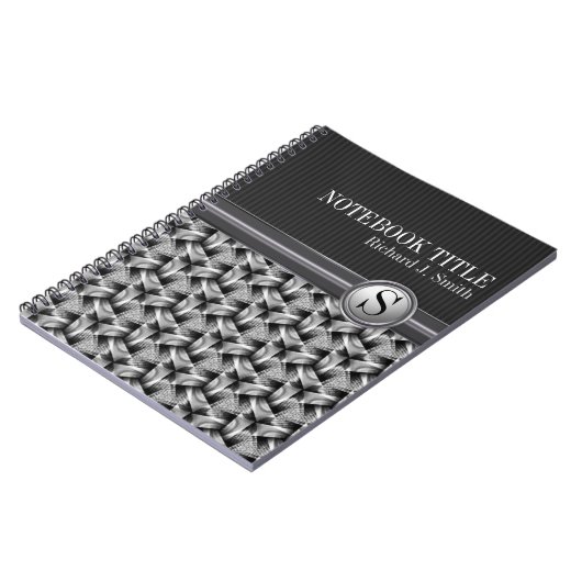 Aangepast Notitieboek abstract wit vervormingspatr (Linkerzijde)