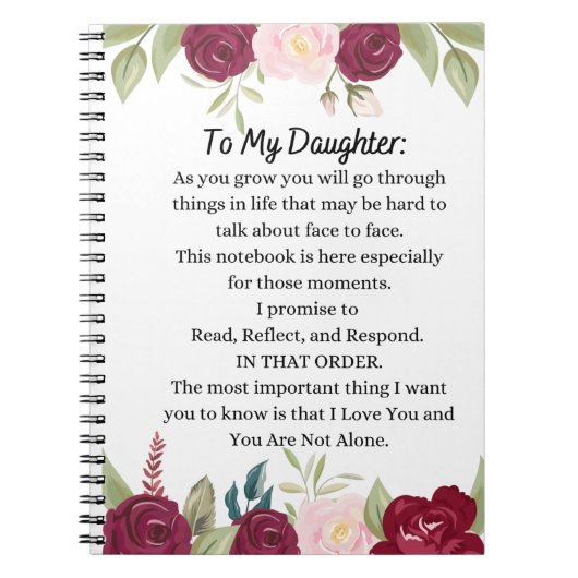 Aangepast Notitieboek | Brieven aan mijn dochter (Voorkant)