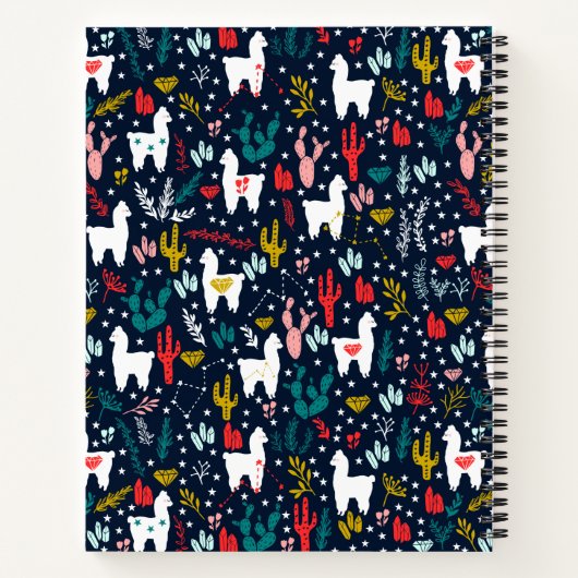 Aangepast Notitieboek Cute Alpaca (Achterkant)