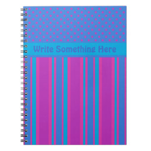 Aangepast Notitieboek: Magenta en Blauw: Polka's, Notitieboek
