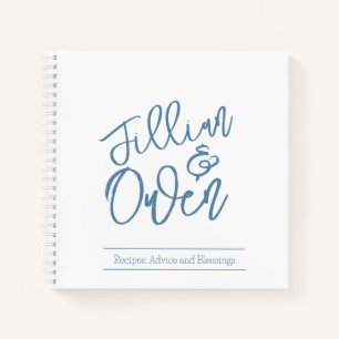 Aangepast Notitieboek met blauwe spiraal