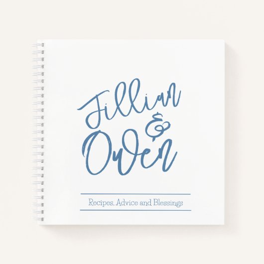 Aangepast Notitieboek met blauwe spiraal (Voorkant)