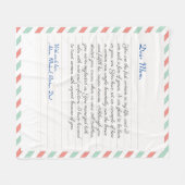 Aangepast Notitieboek met handgeschreven liefdesbr Fleece Deken (Voorkant (Horizontaal))