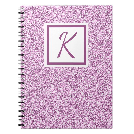 Aangepast Notitieboek monogram roze spaarpjes (Voorkant)