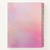 Aangepast Notitieboek Paarse Waterverf bloemen (Achterkant)