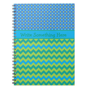 Aangepast Notitieboek: Polka Dots en Chevrons Notitieboek