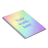 Aangepast Notitieboek regenbooggradiënt (Rechterzijde)