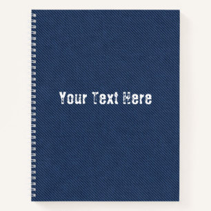 Aangepast Notitieboek tekst Blauw joodontwerp