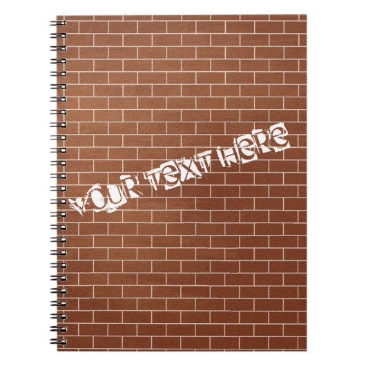 Aangepast Notitieboek tekst met brick-muur (Voorkant)