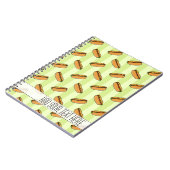 Aangepast Notitieboek voor Hot Dog Pattern (Linkerzijde)