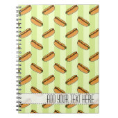 Aangepast Notitieboek voor Hot Dog Pattern (Voorkant)
