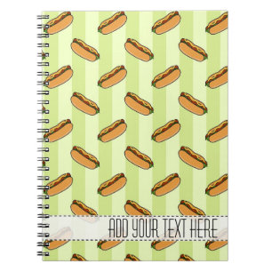 Aangepast Notitieboek voor Hot Dog Pattern