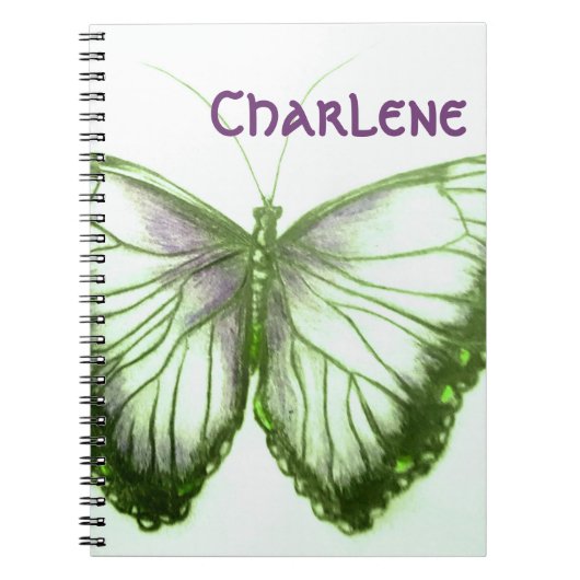 Aangepast Notitieboek voor prachtige vlinder (Voorkant)