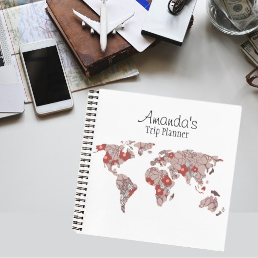 Aangepast Notitieboek voor reisplanner