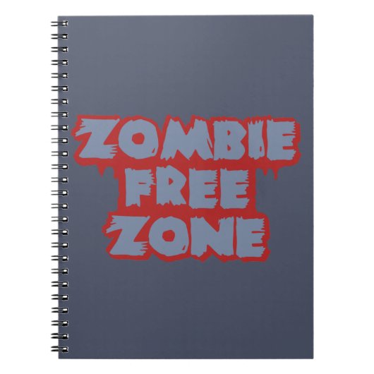 Aangepast notitieboek Zombie Free Zone (Voorkant)