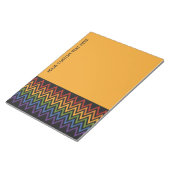 Aangepast notitiepad voor Rainbow Chevron Pattern Notitieblok (Schuin)