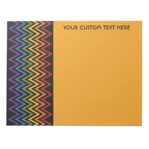 Aangepast notitiepad voor Rainbow Chevron Pattern Notitieblok