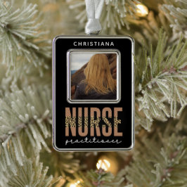 Aangepast NP-Afstuderen voor verpleegkundige NP Verzilverd Omlijst Ornament