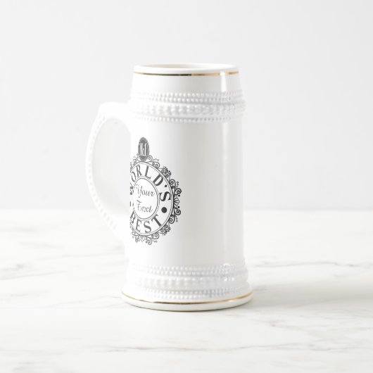 Aangepast nr.1 werelden het beste. . (Jouw tekst) Bierpul (Voorkant links)