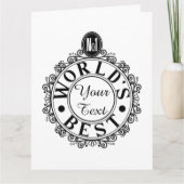 Aangepast Nr.1 Werelds Beste . . (Uw Tekst) Typogr Kaart (Voorkant)