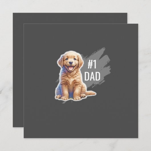 Aangepast nummer 1 Dad Vaderdag Kaart (Voorkant / Achterkant)