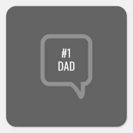 Aangepast nummer 1 Dad Vaderdag Vierkante Sticker