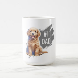 Aangepast nummer 1 papa puppy hond koffiemok