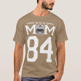 Aangepast nummer 84 Proud Football mam, aangepast  T-shirt
