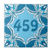 Aangepast nummer Blauw en wit porto Azulejos Tegeltje (Voorkant)