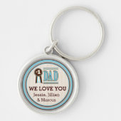 Aangepast nummer één pap Vaderdag Sleutelhanger (Voorkant)