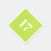 Aangepast nummer: groene witte kalk Initiaal verja Servet (Hoek)