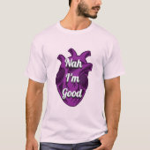Aangepast nummer I'm Good Subtle Asexual Heart T-shirt (Voorkant)